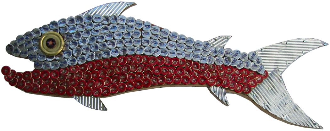 Bottle Cap Mosaic Fish No. 2, 2005