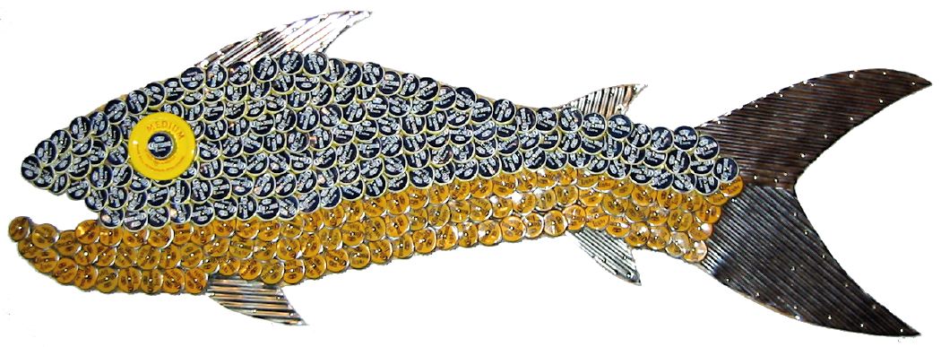 Bottle Cap Mosaic Fish No. 3, 2005