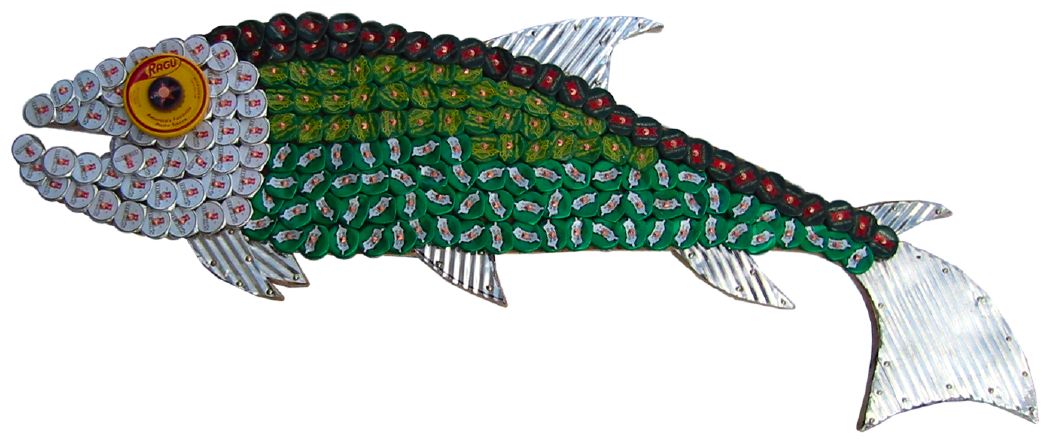 Bottle Cap Mosaic Fish No. 4, 2005