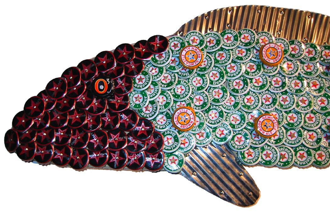 Bottle Cap Mosaic Fish No. 5, 2005