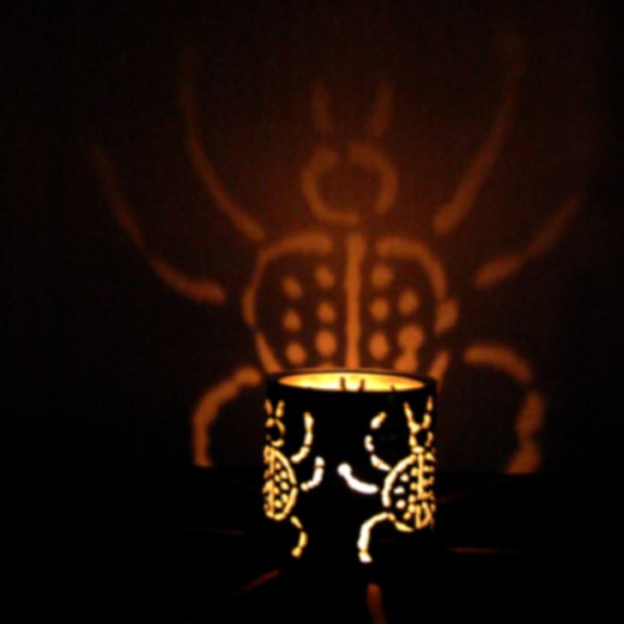 CANtern tin luminary scarab design