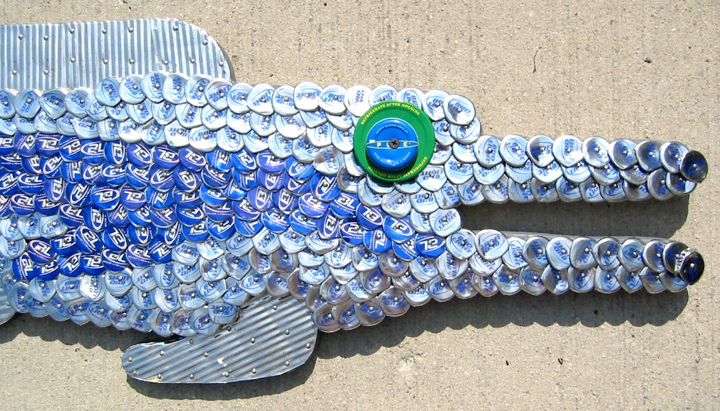 Bottle Cap Mosaic Fish No. 8, 2005