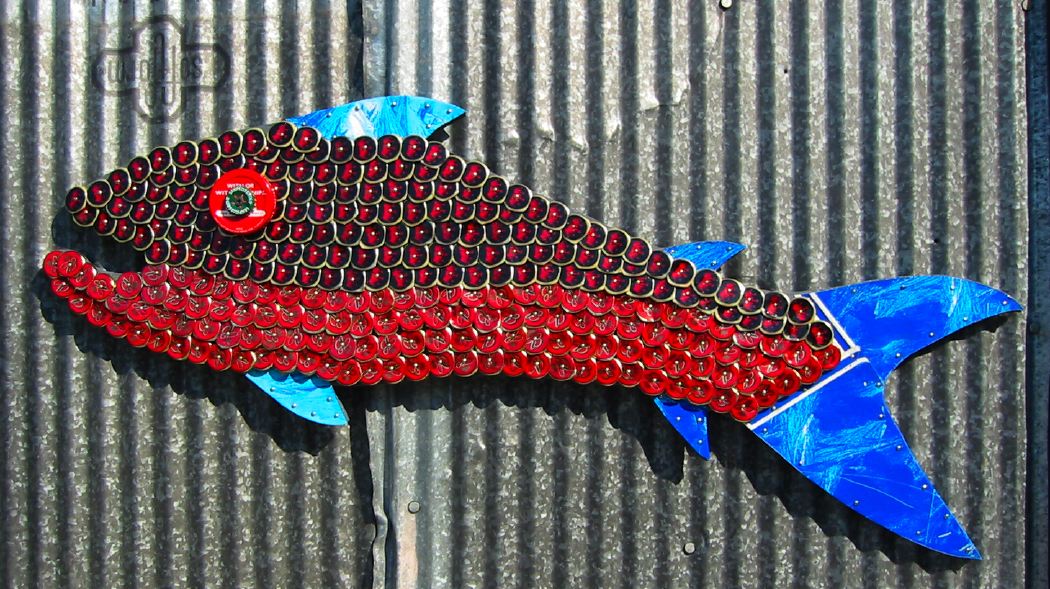 Bottle Cap Mosaic Fish No. 15, 2006
