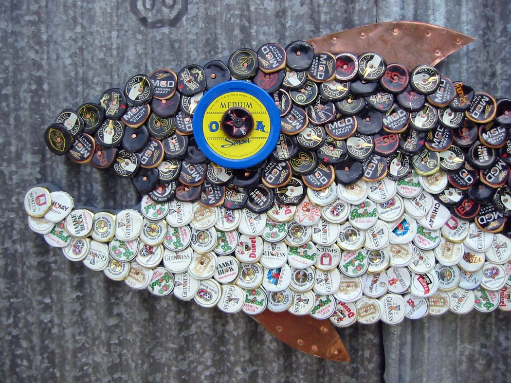 Bottle Cap Mosaic Fish No. 24, 2006