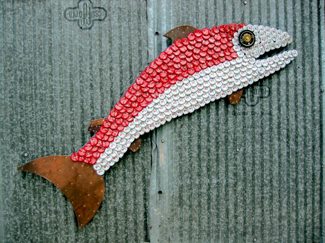 Bottle Cap Mosaic Fish No. 28, 2006