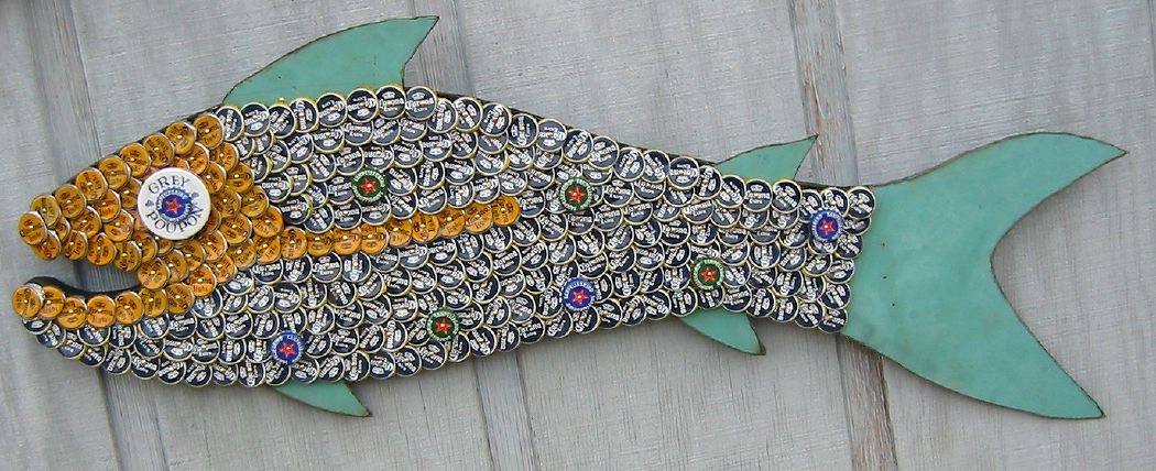 Bottle Cap Mosaic Fish No. 34, 2006