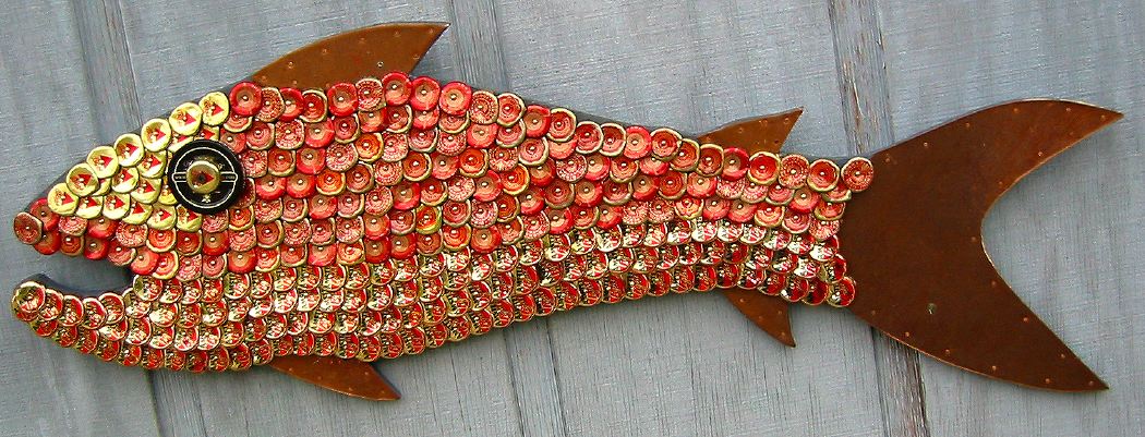 Bottle Cap Mosaic Fish No. 36, 2006