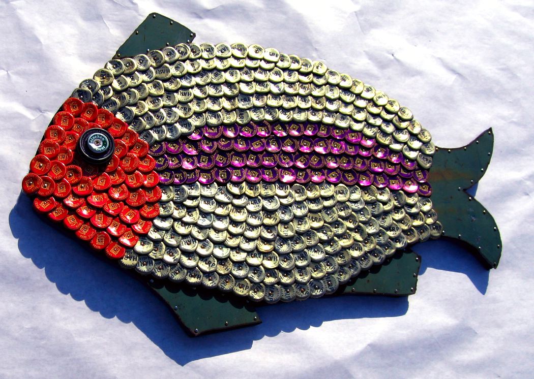 Bottle Cap Mosaic Fish No. 40, 2006