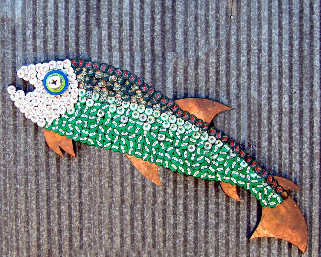 Bottle Cap Mosaic Fish No. 42, 2007