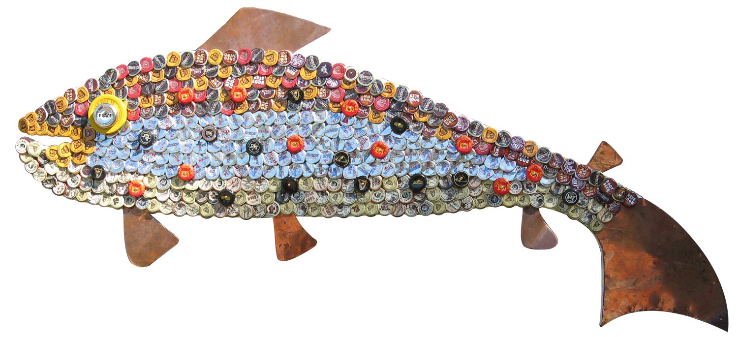 Bottle Cap Mosaic Fish No. 43, 2008