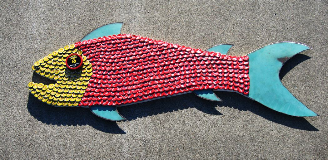 Bottle Cap Mosaic Fish No. 55, 2011