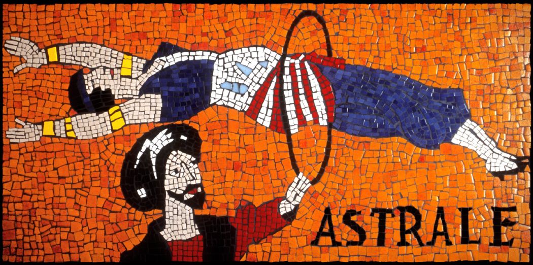 La Femme Astrale, 1999 ceramic tile  mosaic table