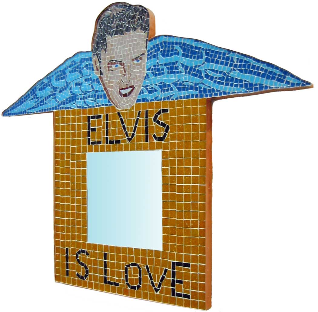 Elvis Is Love glass Mosaic Mirror