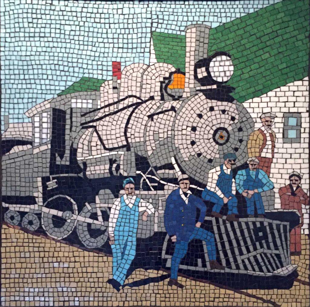 Green River Station glass mosaic