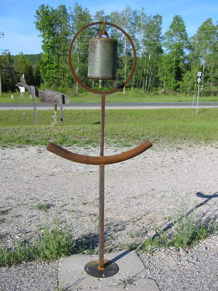 garden gong made from recycle oxygen tank