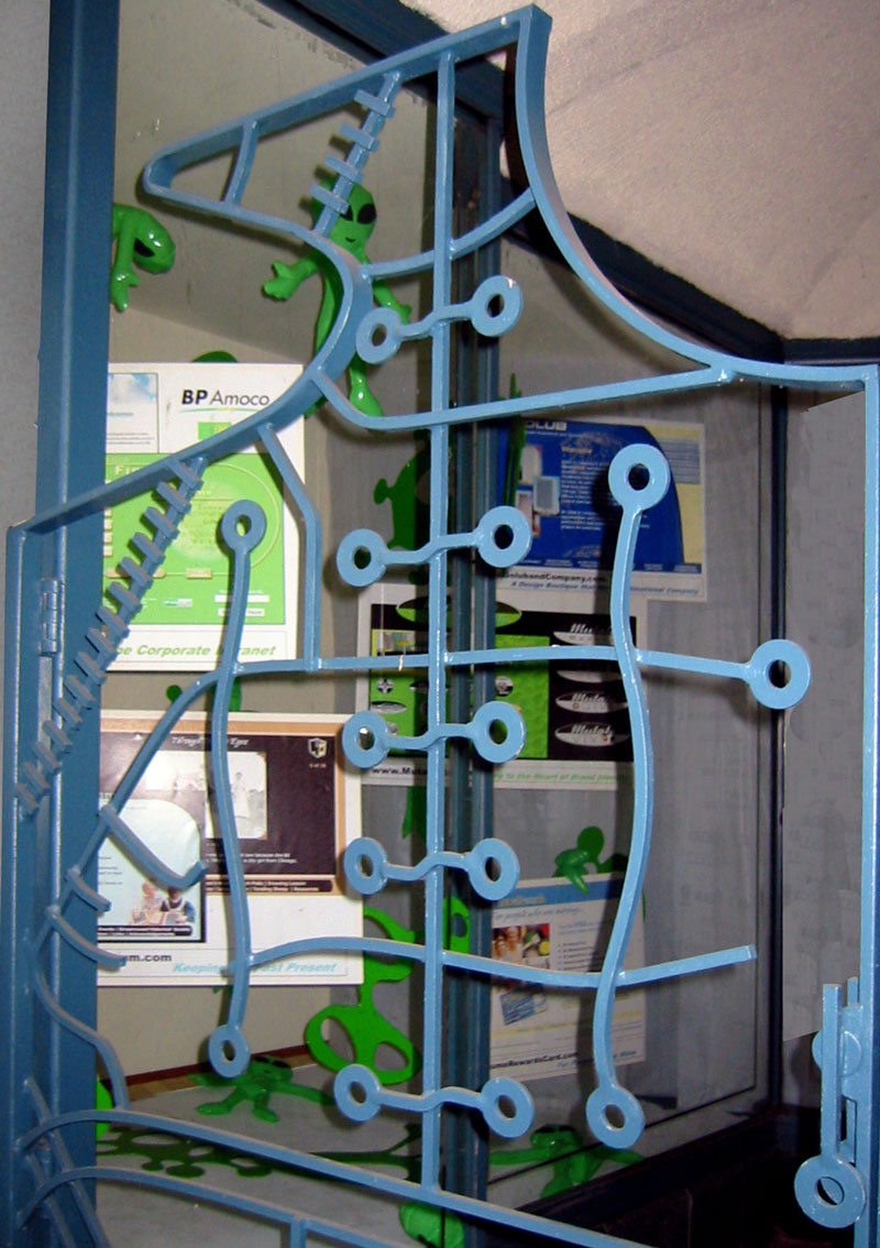 City Gates, commissioned gates based on street maps 4022 N. Sheridan Road, Chicago