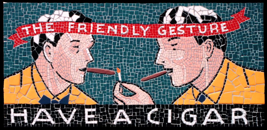 The Friendly Gesture, 1999 Ceramic and stone mosaic table