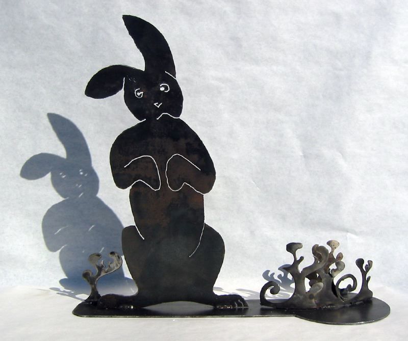 Sad Bunny Sculpture
