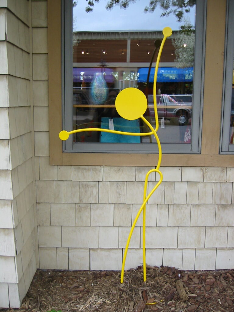 Oh Beautiful Life! Dancer Sculpture, 2006. Powder Coated Steel.