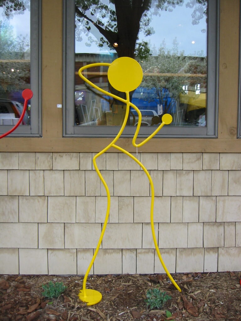 The Flirt, Dancer Sculpture, 2006. Powder Coated Steel.