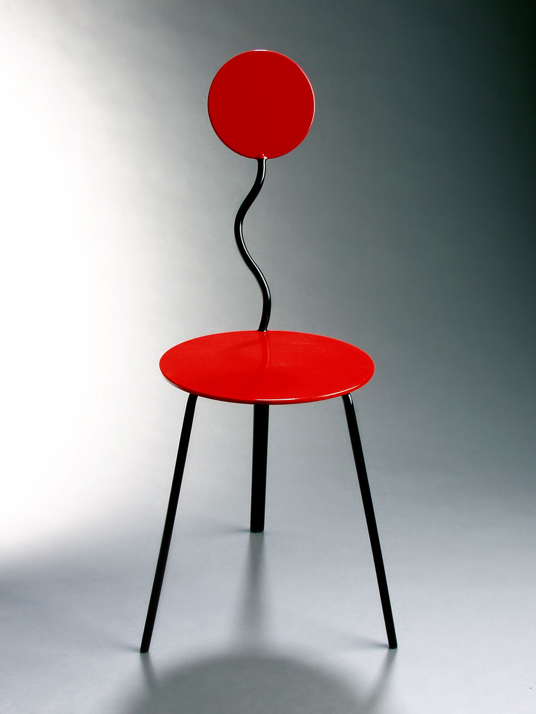 Dot! Chair red and black powder coated steel