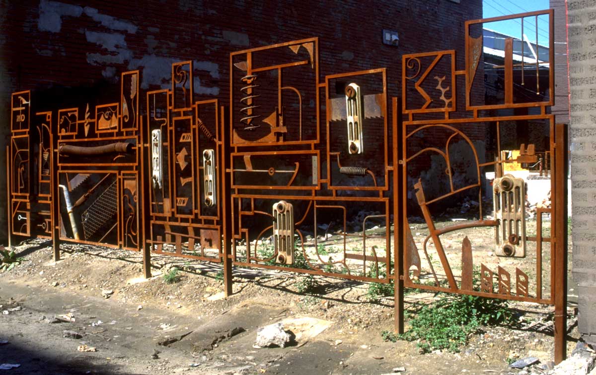 Scrap Fence, 2208 S. Halsted, 2002 steel, cast iron