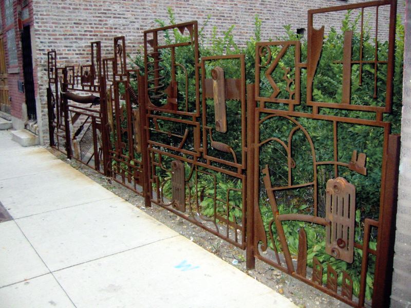 Scrap Fence, 2208 S. Halsted, 2002 steel, cast iron