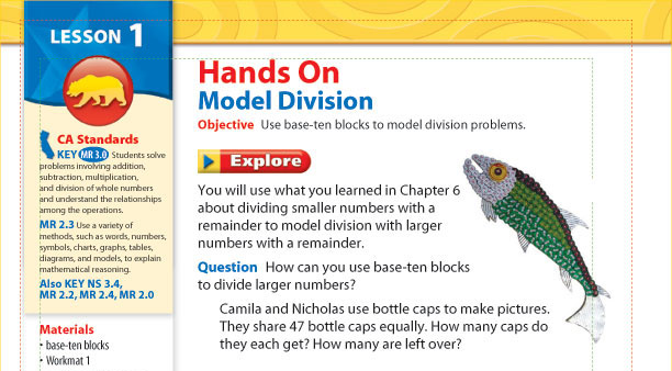 math book with bottlecap fish art