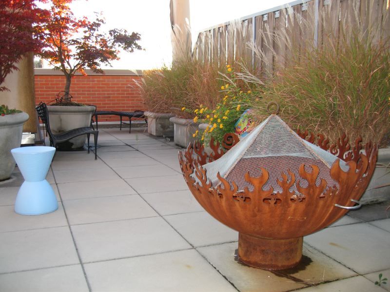 roof garden firebowl NYC skyline