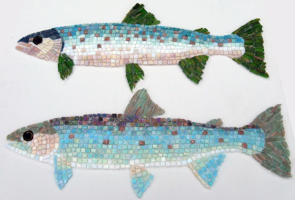 Fish Mosaics In Glass