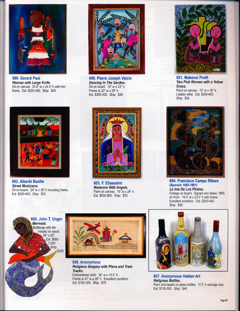 Auction Catalog: Fall Masterpiece Auction, Presenting the Lynne Ingram Collection. Buford, GA: Slotin Folk Art Auction, 2009