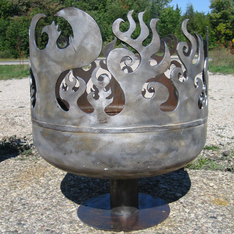 Custom fire chalice in steel