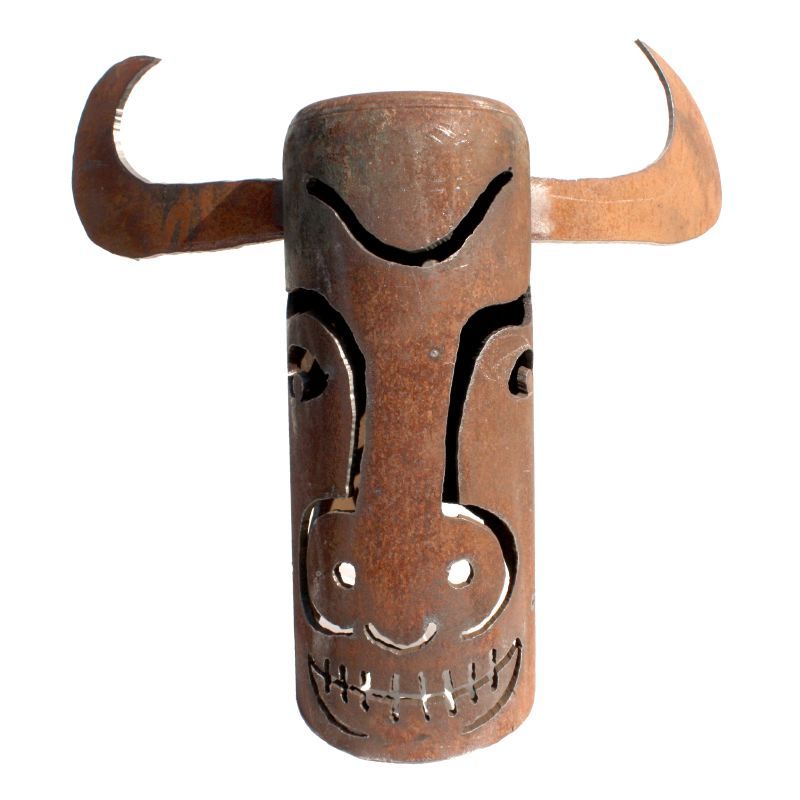 African Cow Mask — Masquerade Bell Lantern Series