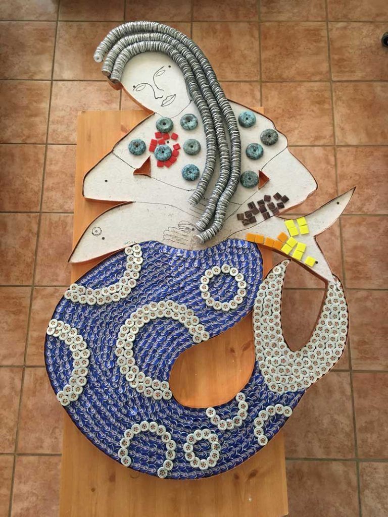 La Siren III Mosaic in progress