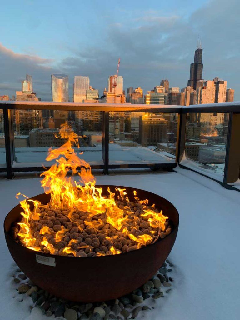 Firebowl By John T. Unger On Google Hq Chicago Roof Deck