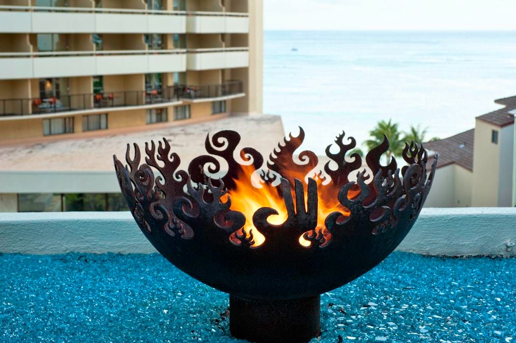 Fire Sculptural Fire Pit at The Parc Hotel, Honolulu, HI