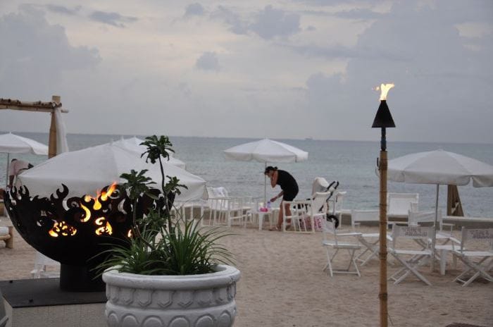 Fire Sculptural Fire Pits at Tiki Beach, Grand Cayman