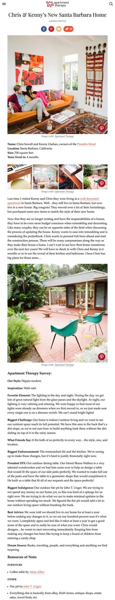 Isosceles Modern in Santa Barbara Home Apartment Therapy