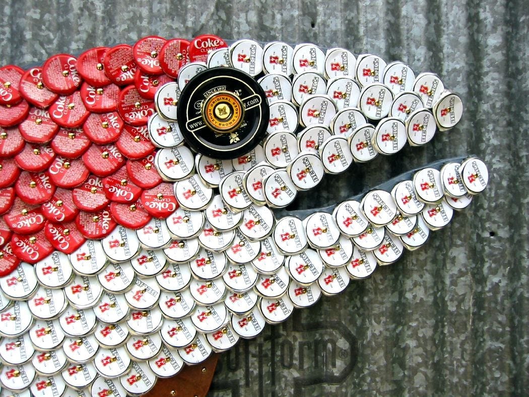 Bottle Cap Mosaic Fish No. 28, 2006