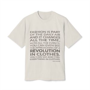 'Fashion is Part of the' — Diana Vreeland Quote Tee | Wear Words Black-on-White Literary Tee — Oversized Tee