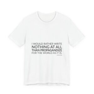 'I Would Rather Write Nothing' — Anne Boyer Quote Tee | RQuéV Black-on-White Literary Tee — Classic Tee