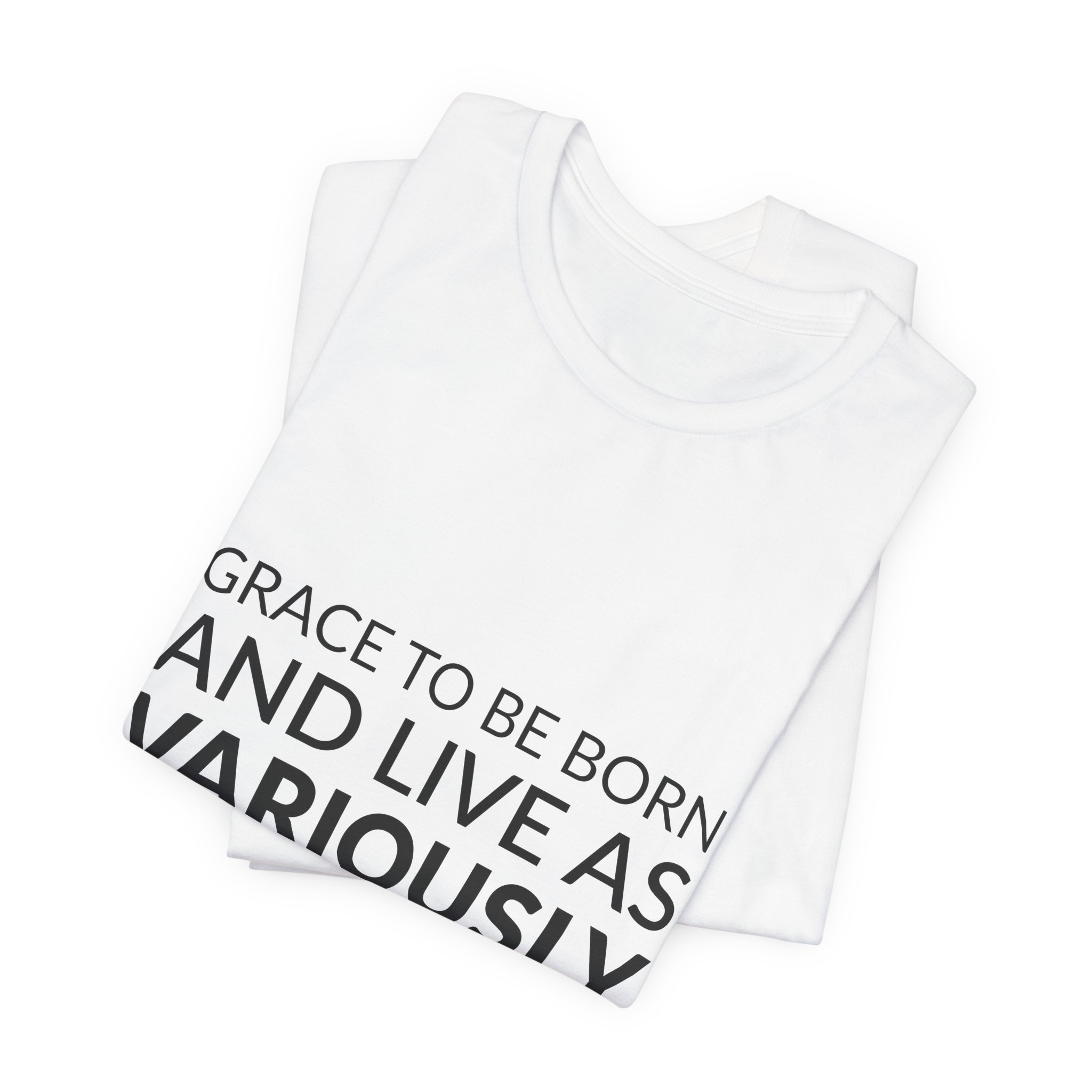 'Grace to Be Born and' — Frank O'Hara Quote Tee | RQuéV Black-on-White Literary Tee — Classic Tee - Image 6