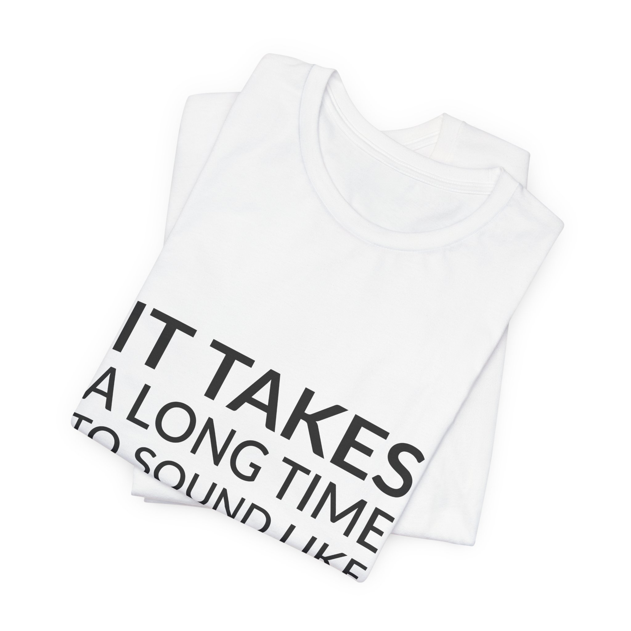 'It Takes a Long Time' — Miles Davis Quote Tee | RQuéV Black-on-White Statement Shirt — Classic Tee - Image 7