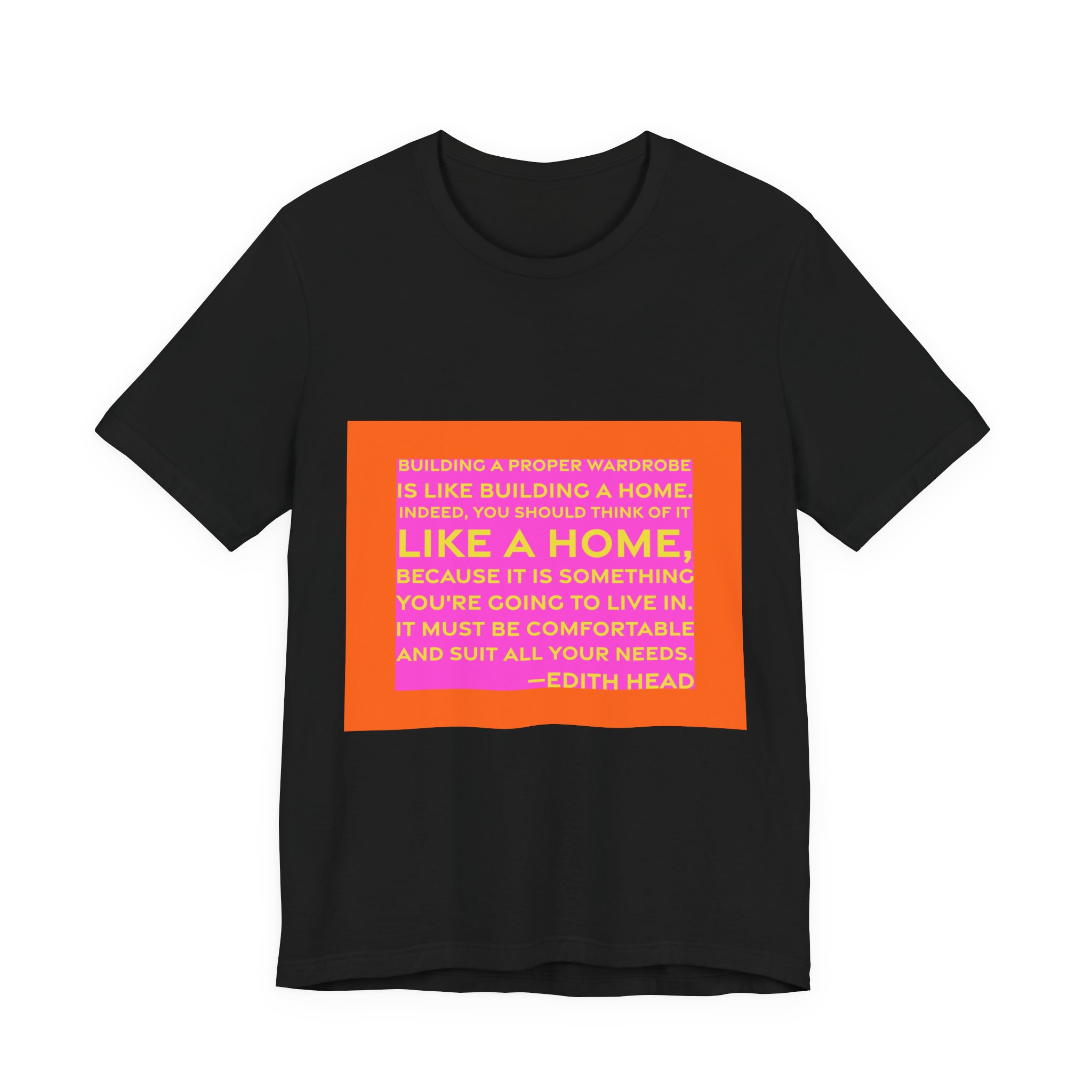'Building a Proper Wardrobe is' — Edith Head Quote Tee | RQuéV Typographic Statement Tee — Classic Tee - Image 8