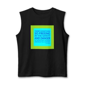 'There's Something So Freeing in' — Kyle Abraham Quote Tee | Wear Words Typographic Statement Tee — Muscle Tank