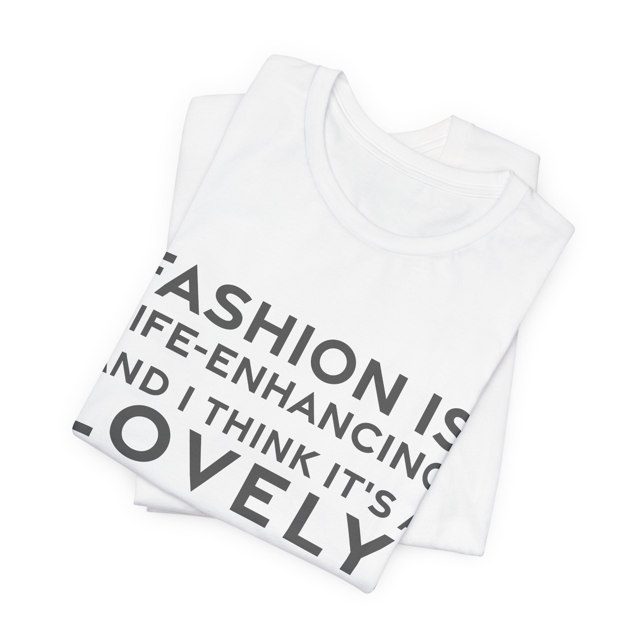 'Fashion is Life-enhancing and I' — Vivienne Westwood Quote Tee | RQuéV Black-on-White Statement Shirt — Classic Tee - Image 2