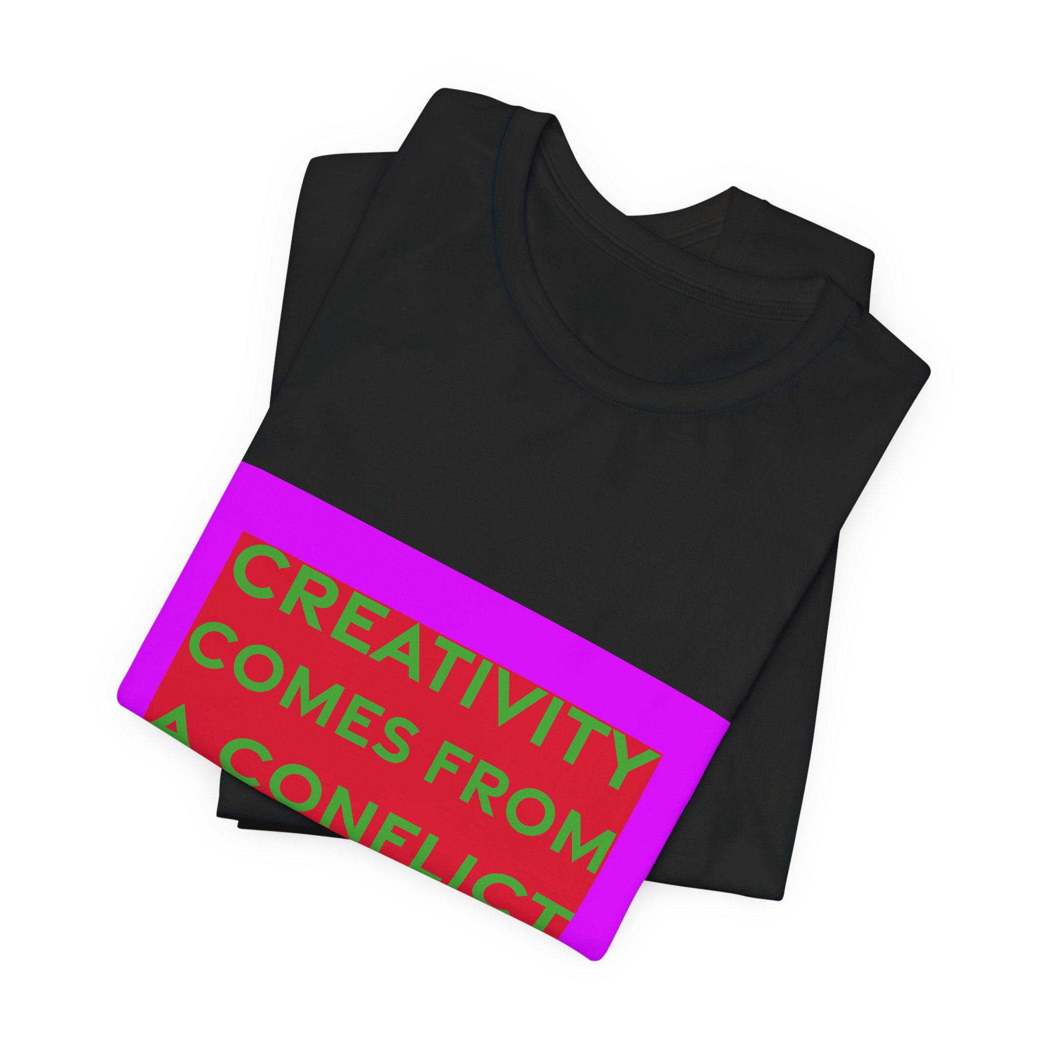 'Creativity Comes from a Conflict of Ideas' — Donatella Versace Quote Tee | RQuéV Typographic Statement Tee — Classic Tee - Image 2