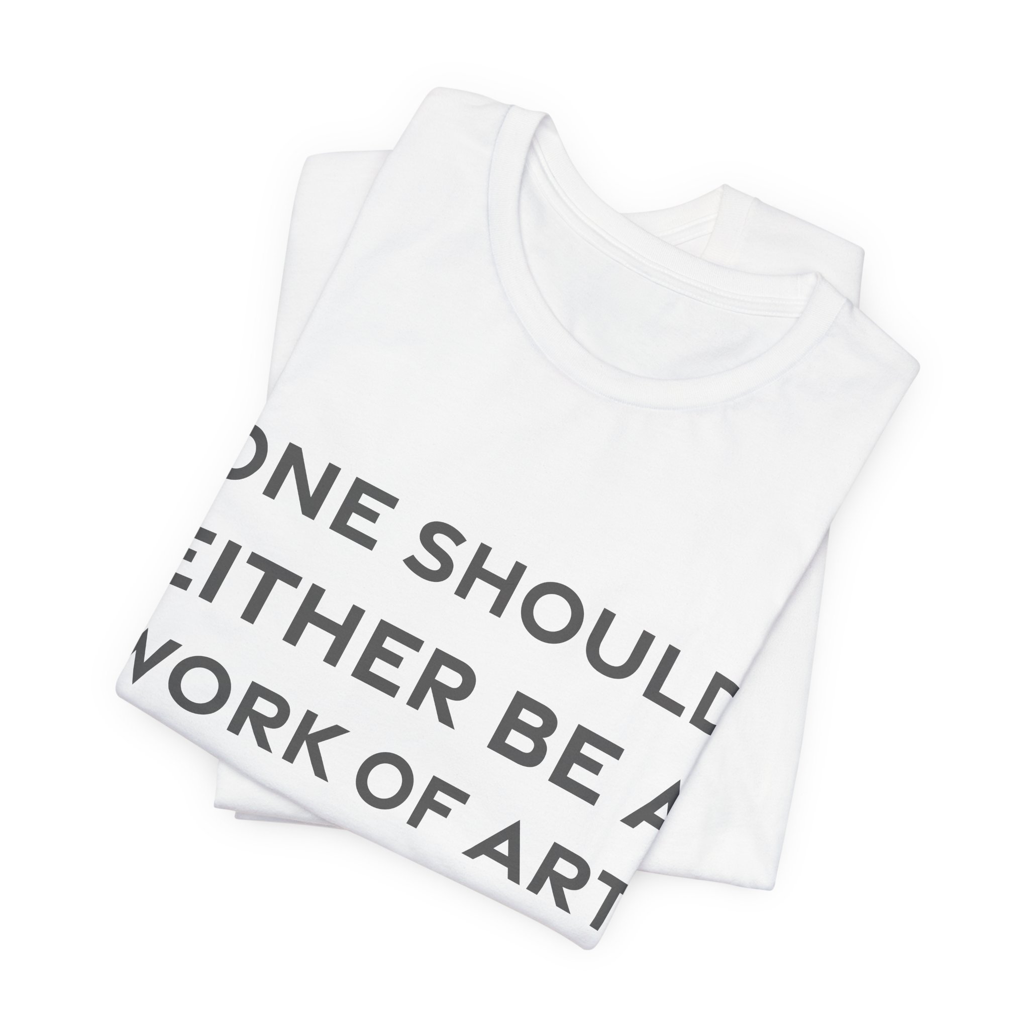 'One Should Either Be a' — Oscar Wilde Quote Tee | RQuéV Typographic Statement Tee — Classic Tee - Image 6