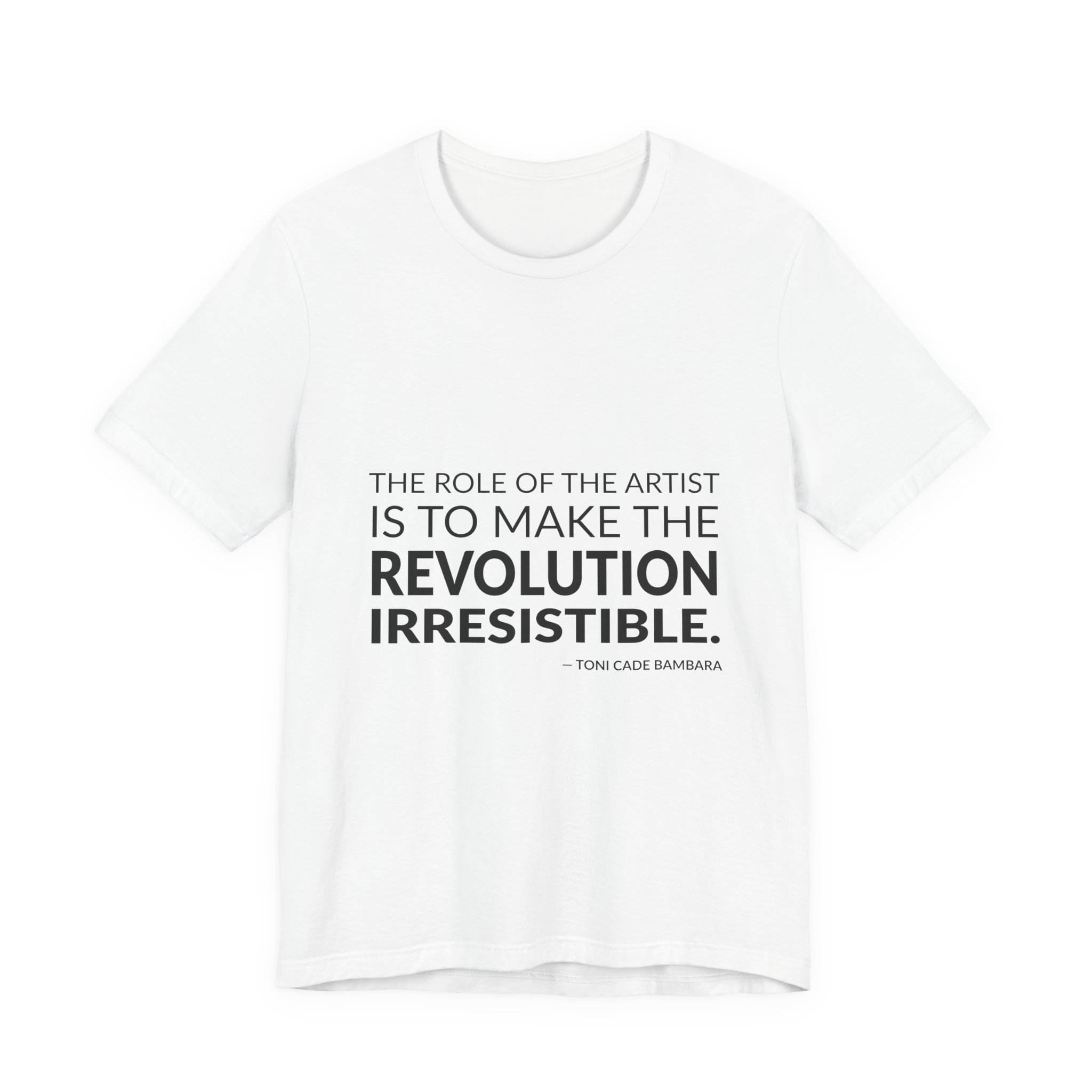 'The Role of the Artist' — Toni Cade Bambara Quote Tee | RQuéV Black-on-White Literary Tee — Classic Tee