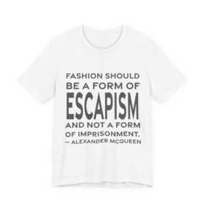 'Fashion Should Be a Form' — Alexander McQueen Quote Tee | RQuéV Typographic Statement Tee — Classic Tee